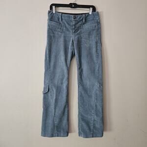Athleta Green Corduroy Cargo Pants Bootcut Stretch No Size Tag Size 10 / 12